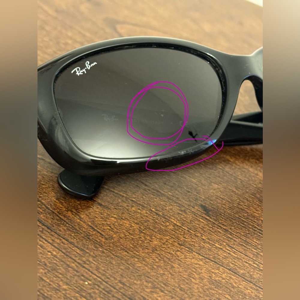 Ray-Ban Black Jackie Ohh Sunglasses - Picture 9 of 10